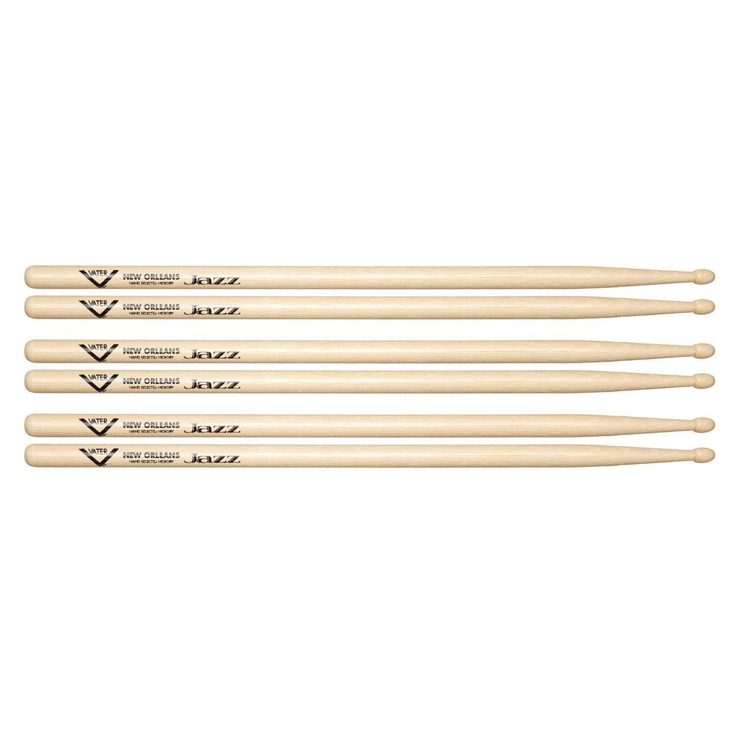 Vater Hickory Power 5A Wood Tip Drum Sticks (3 Pair Bundle) Drums and Percussion / Parts and Accessories / Drum Sticks and Mallets