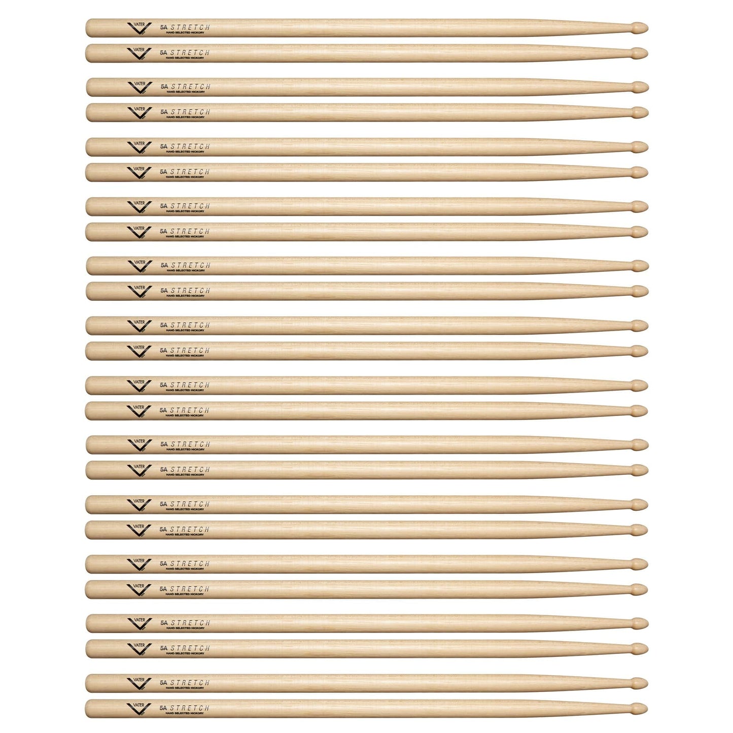 Vater Hickory Stretch 5A Drum Sticks (12 Pair Bundle) Drums and Percussion / Parts and Accessories / Drum Sticks and Mallets
