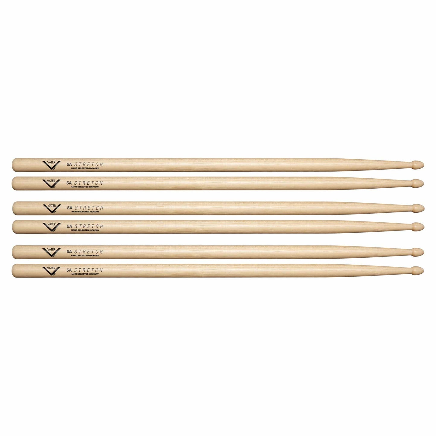Vater Hickory Stretch 5A Drum Sticks (3 Pair Bundle) Drums and Percussion / Parts and Accessories / Drum Sticks and Mallets