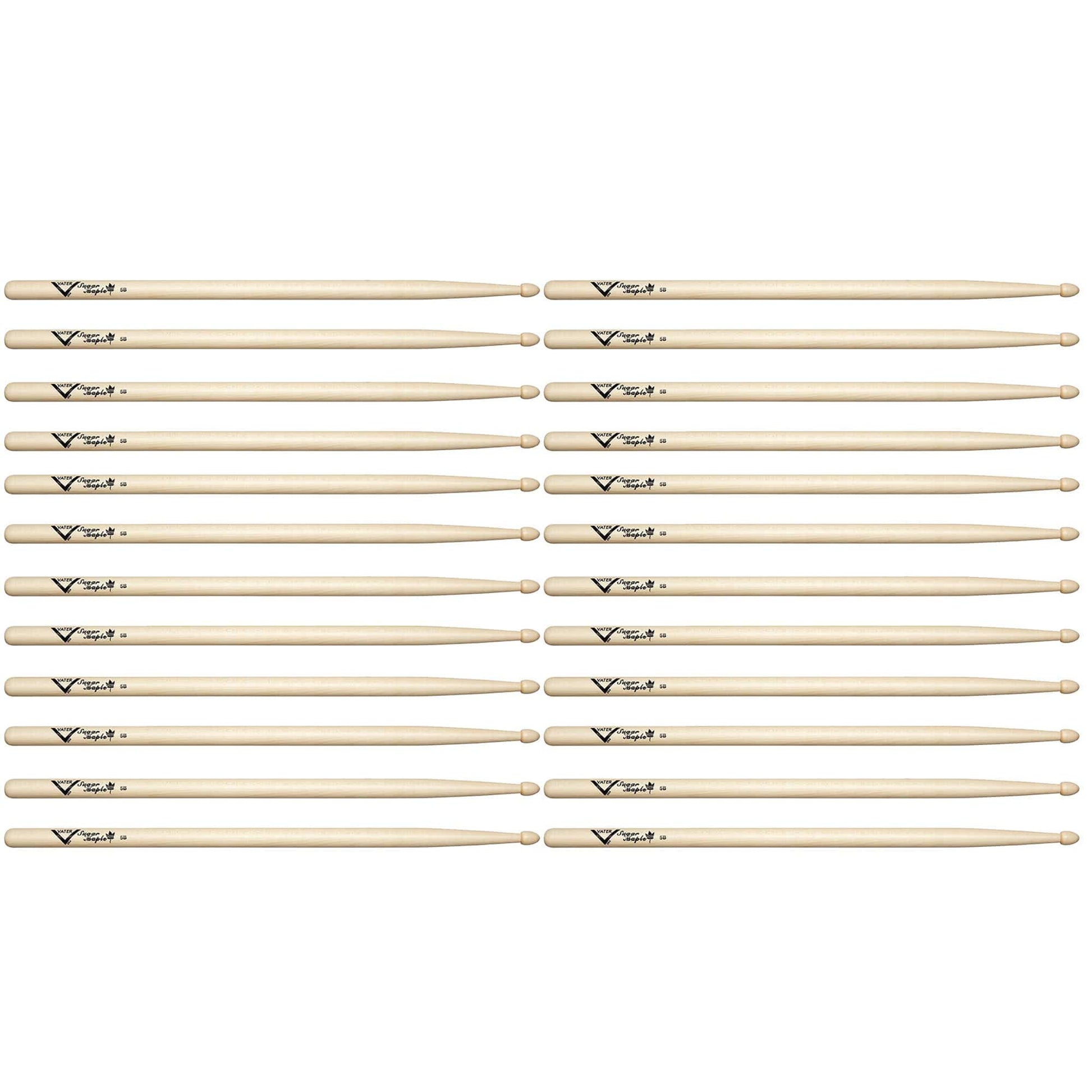 Vater Sugar Maple 5B Wood Tip Drum Sticks (12 Pair Bundle) Drums and Percussion / Parts and Accessories / Drum Sticks and Mallets