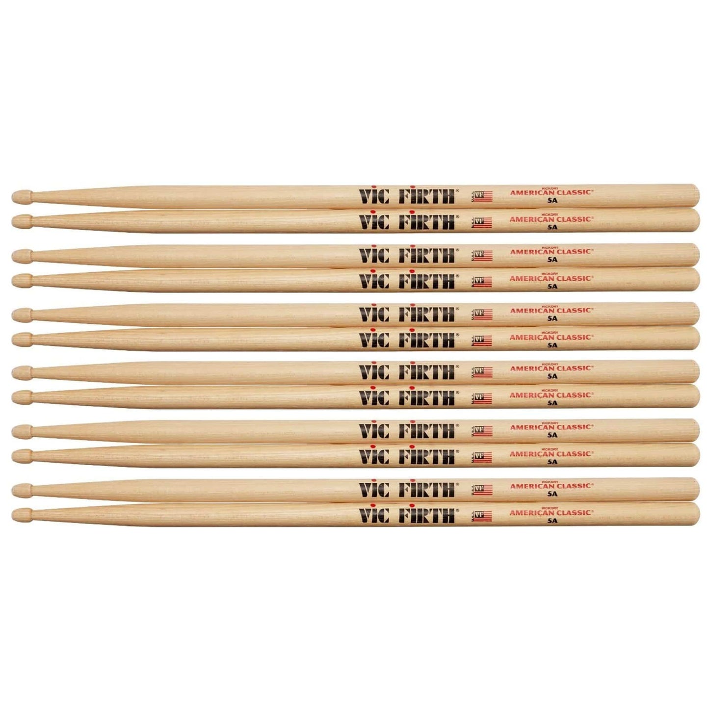 Vic Firth 5A Wood Tip Drum Sticks (6 Pair Bundle) Drums and Percussion / Parts and Accessories / Drum Sticks and Mallets