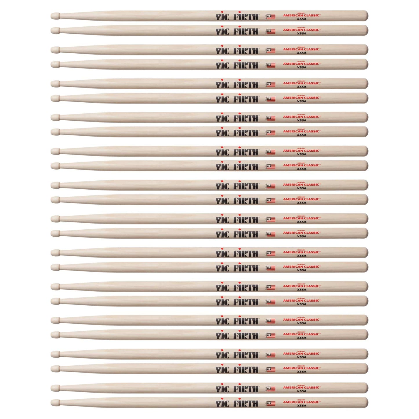 Vic Firth American Classic Extreme 55A Wood Tip Drum Sticks (12 Pair Bundle) Drums and Percussion / Parts and Accessories / Drum Sticks and Mallets