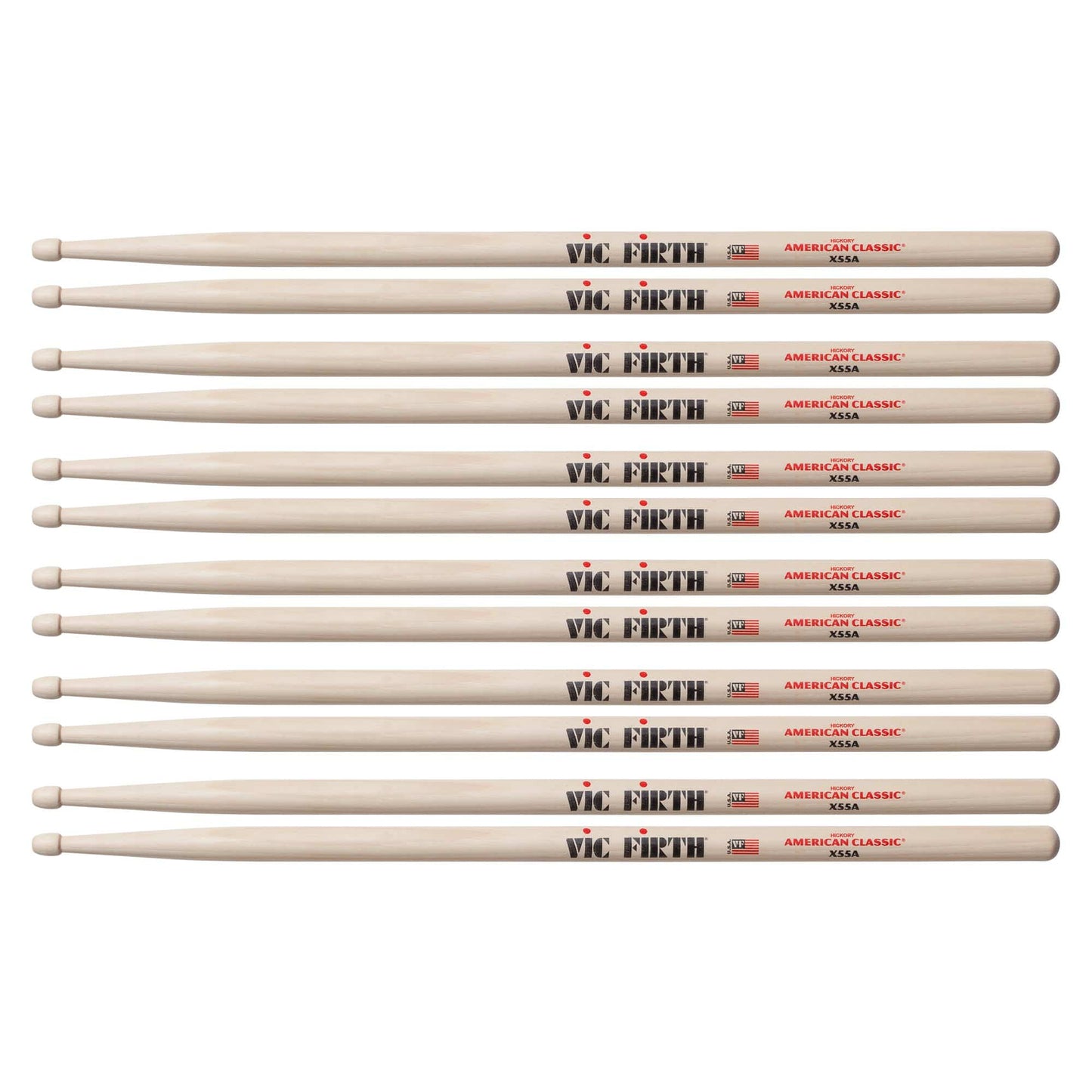 Vic Firth American Classic Extreme 55A Wood Tip Drum Sticks (6 Pair Bundle) Drums and Percussion / Parts and Accessories / Drum Sticks and Mallets