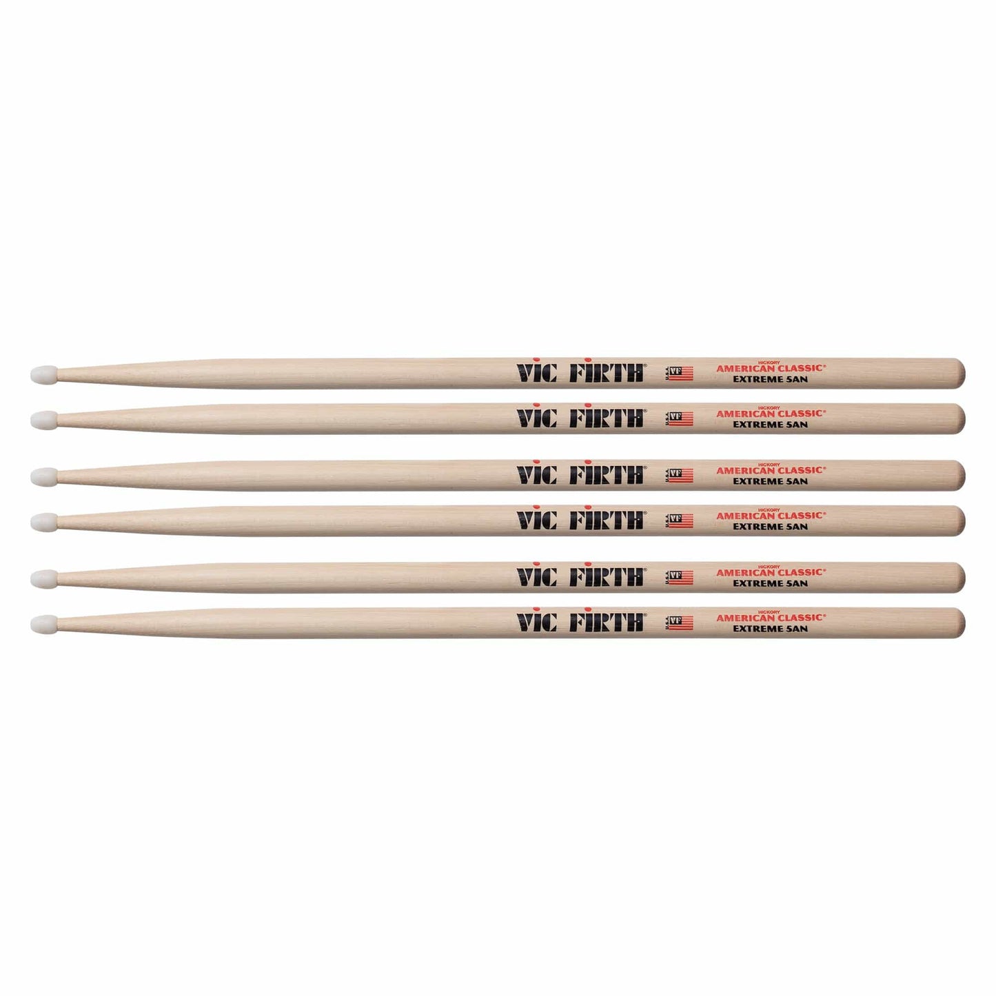 Vic Firth American Classic Extreme 5A Nylon Tip Drum Sticks (3 Pair Bundle) Drums and Percussion / Parts and Accessories / Drum Sticks and Mallets