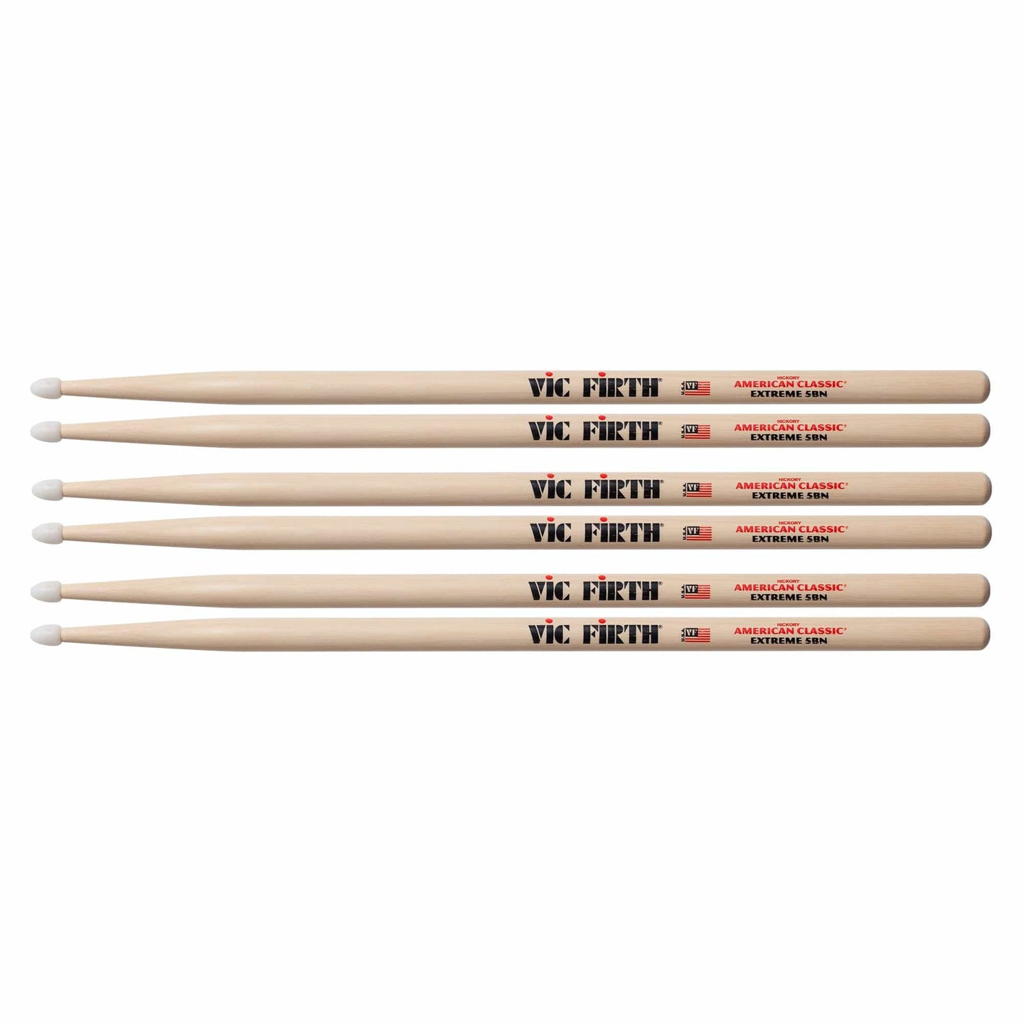 Vic Firth American Classic Extreme 5B Nylon Tip Drum Sticks (3 Pair Bundle) Drums and Percussion / Parts and Accessories / Drum Sticks and Mallets