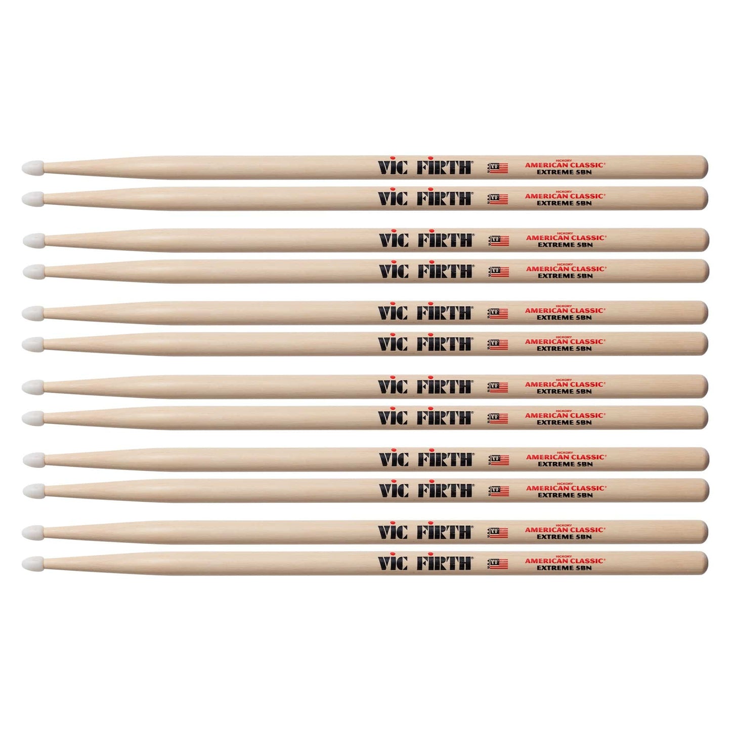 Vic Firth American Classic Extreme 5B Nylon Tip Drum Sticks (6 Pair Bundle) Drums and Percussion / Parts and Accessories / Drum Sticks and Mallets
