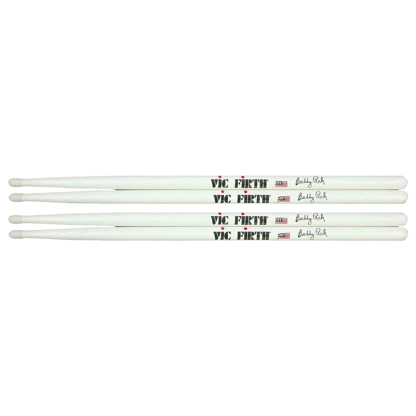 Vic Firth Buddy Rich Wood Tip Signature Drum Sticks (2 Pair Bundle) Drums and Percussion / Parts and Accessories / Drum Sticks and Mallets