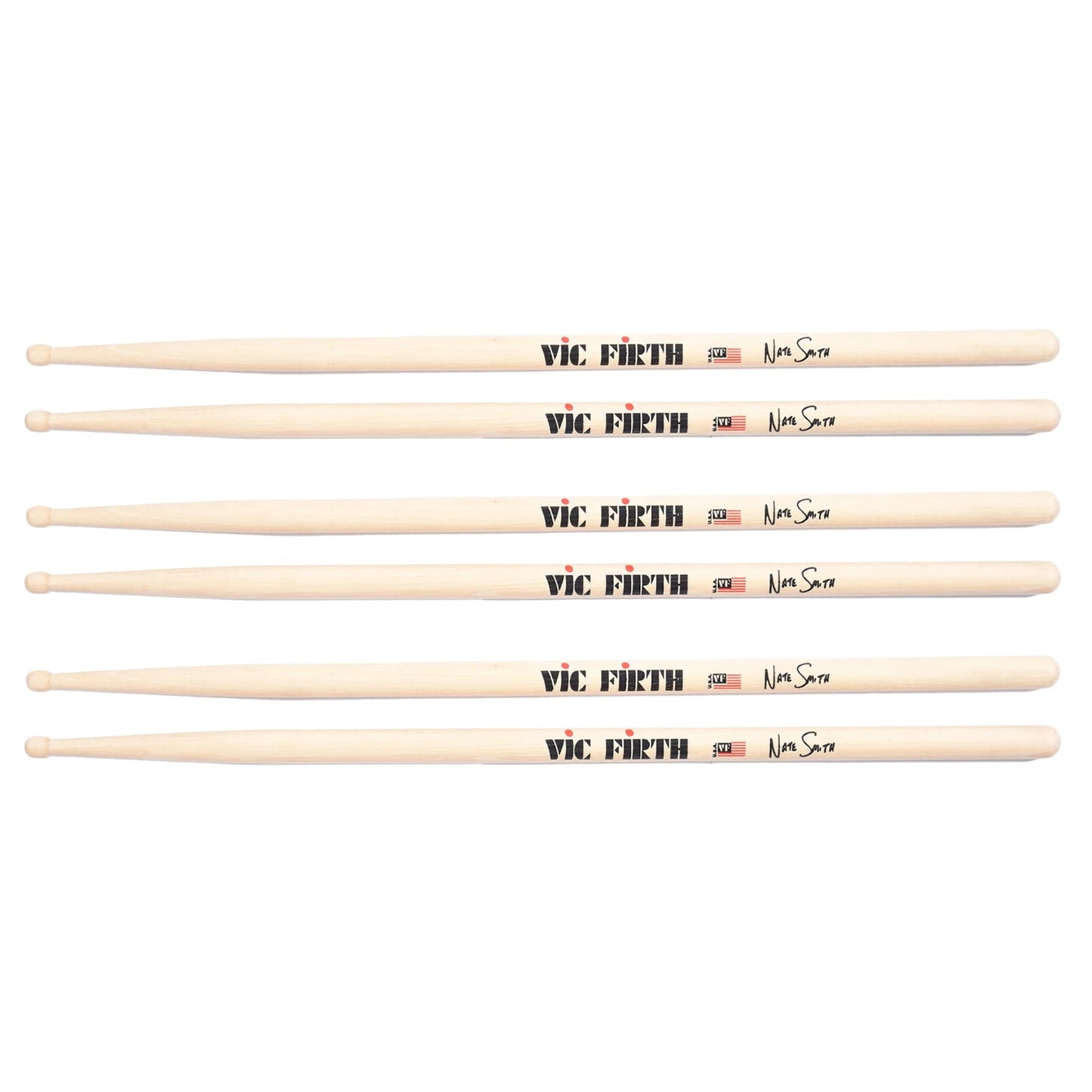 Vic Firth Nate Smith Signature Drum Sticks 3 Pack Bundle Drums and Percussion / Parts and Accessories / Drum Sticks and Mallets