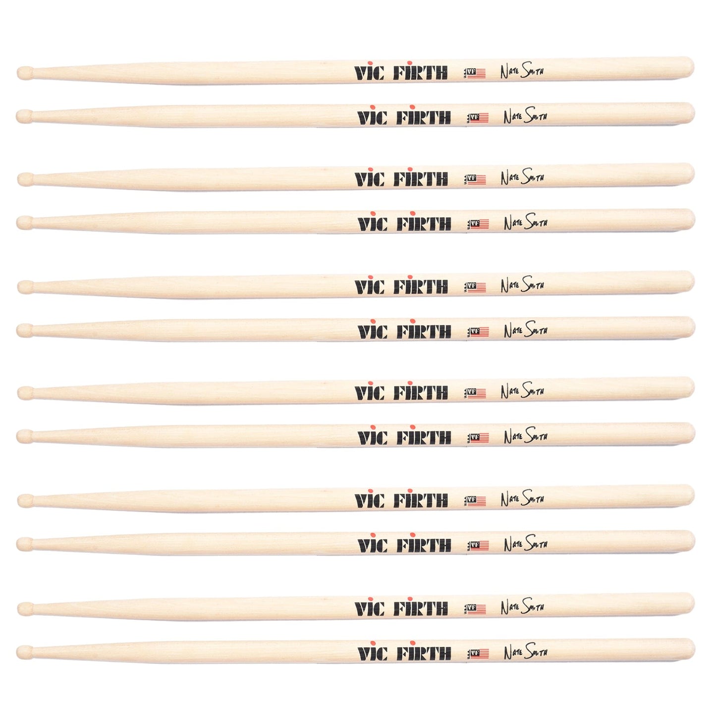 Vic Firth Nate Smith Signature Drum Sticks 6 Pack Bundle Drums and Percussion / Parts and Accessories / Drum Sticks and Mallets