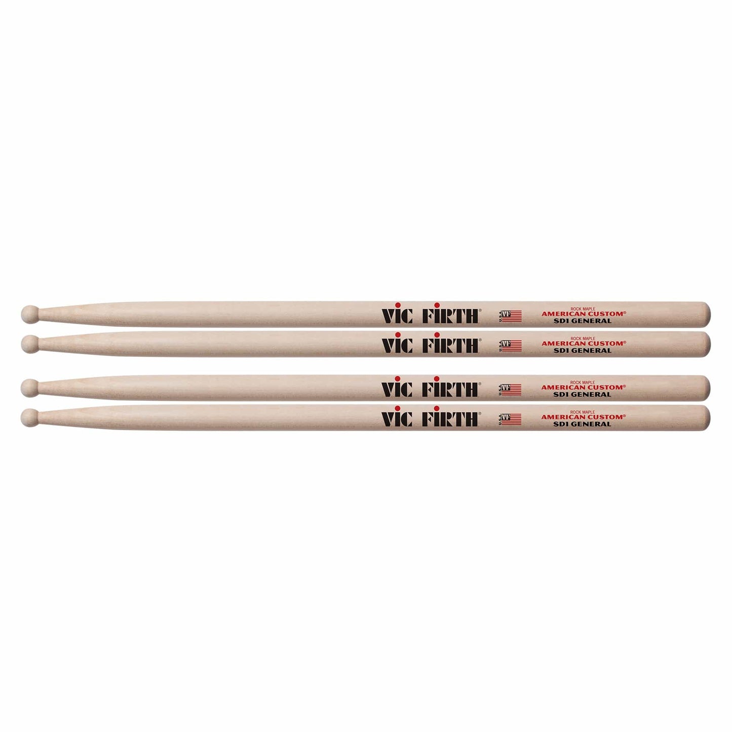Vic Firth SD1 General Wood Tip Drum Sticks (2 Pair Bundle) Drums and Percussion / Parts and Accessories / Drum Sticks and Mallets