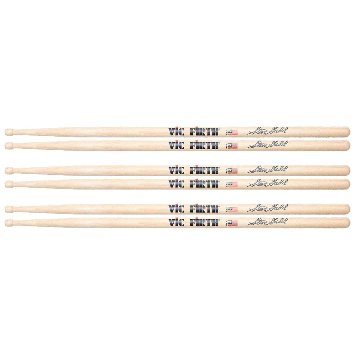 Vic Firth SSG2 Steve Gadd Natural Drum Sticks 3 Pack Bundle Drums and Percussion / Parts and Accessories / Drum Sticks and Mallets