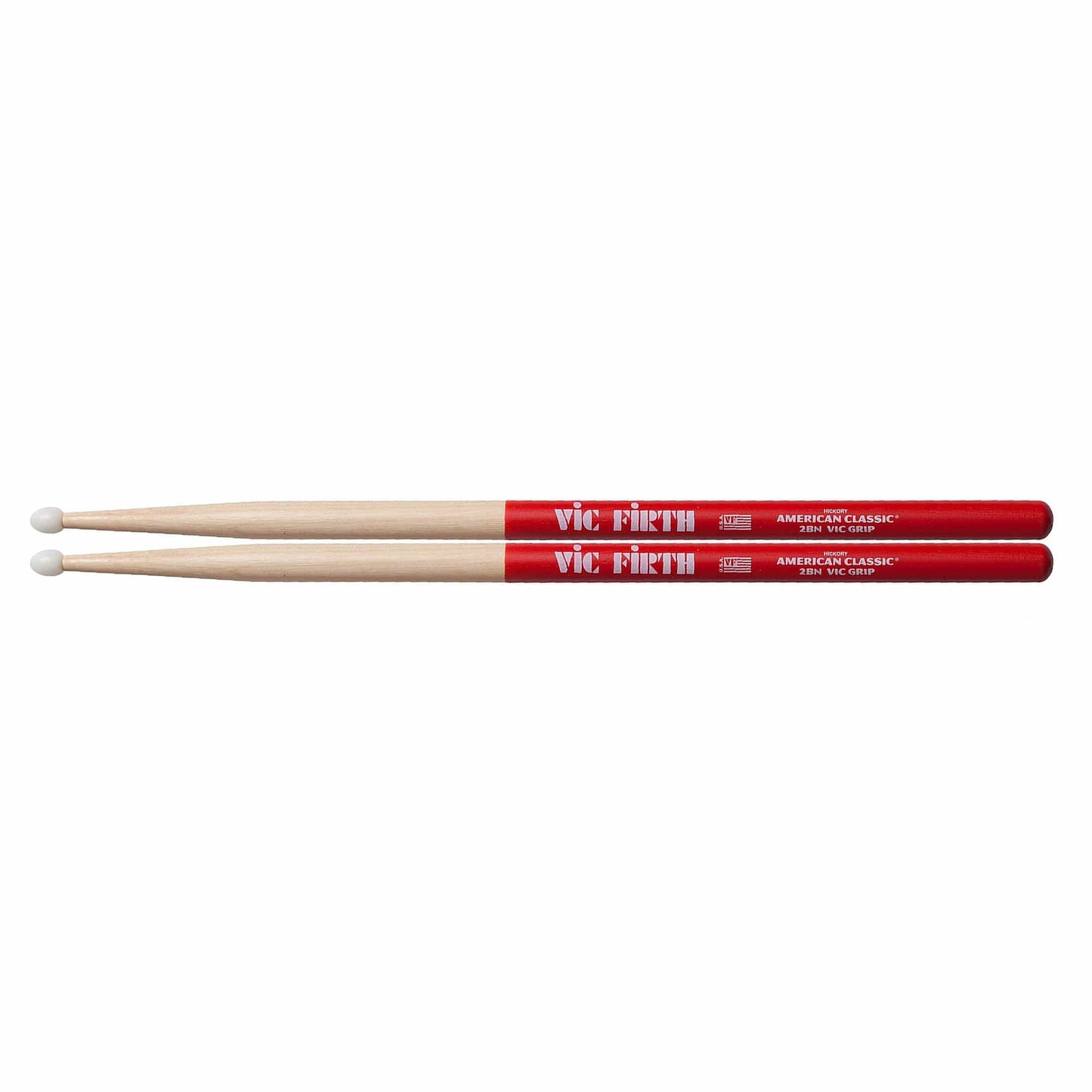 Vic Firth Vic Grip Hickory Nylon Tip 2B Drumsticks Drums and Percussion / Parts and Accessories / Drum Sticks and Mallets