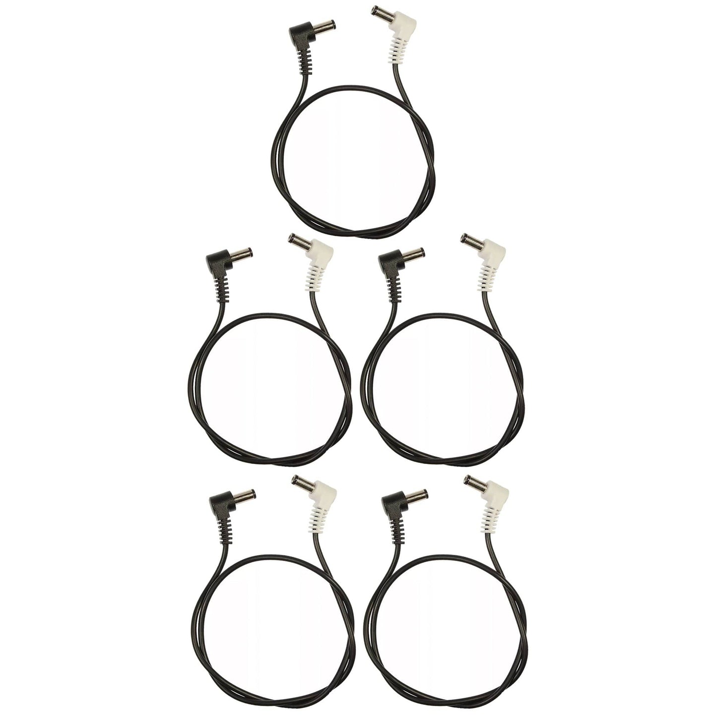 Voodoo Lab Cable 2.1mm Reverse Polarity Center Positive Right-Right 18" 5 Pack Bundle Accessories / Cables