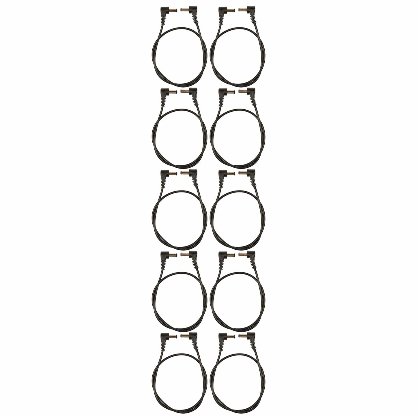 Voodoo Lab Cable 2.1mm Standard Polarity Center Negative Right-Straight 18" 10 Pack Bundle Accessories / Cables