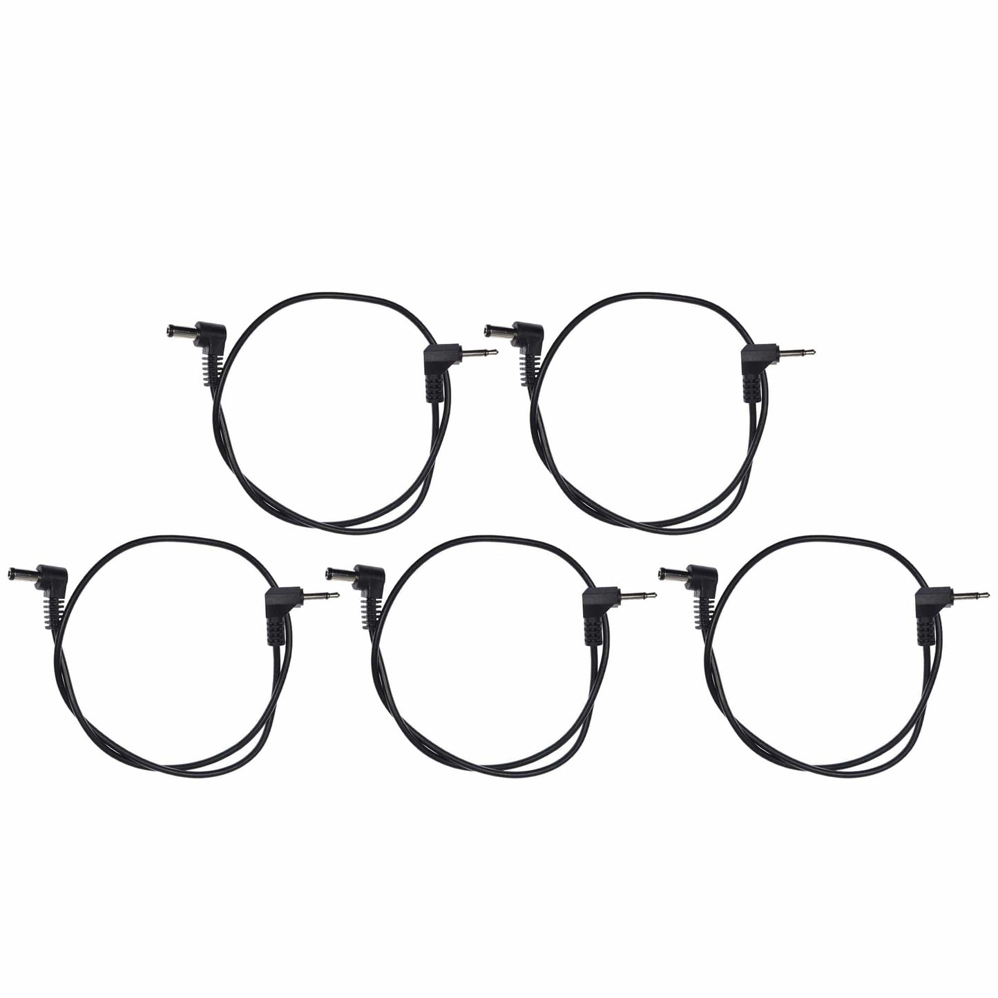 Voodoo Lab Cable 3.5mm Mini Plug Positive Tip Right-Right 18" 5 Pack Bundle Accessories / Cables