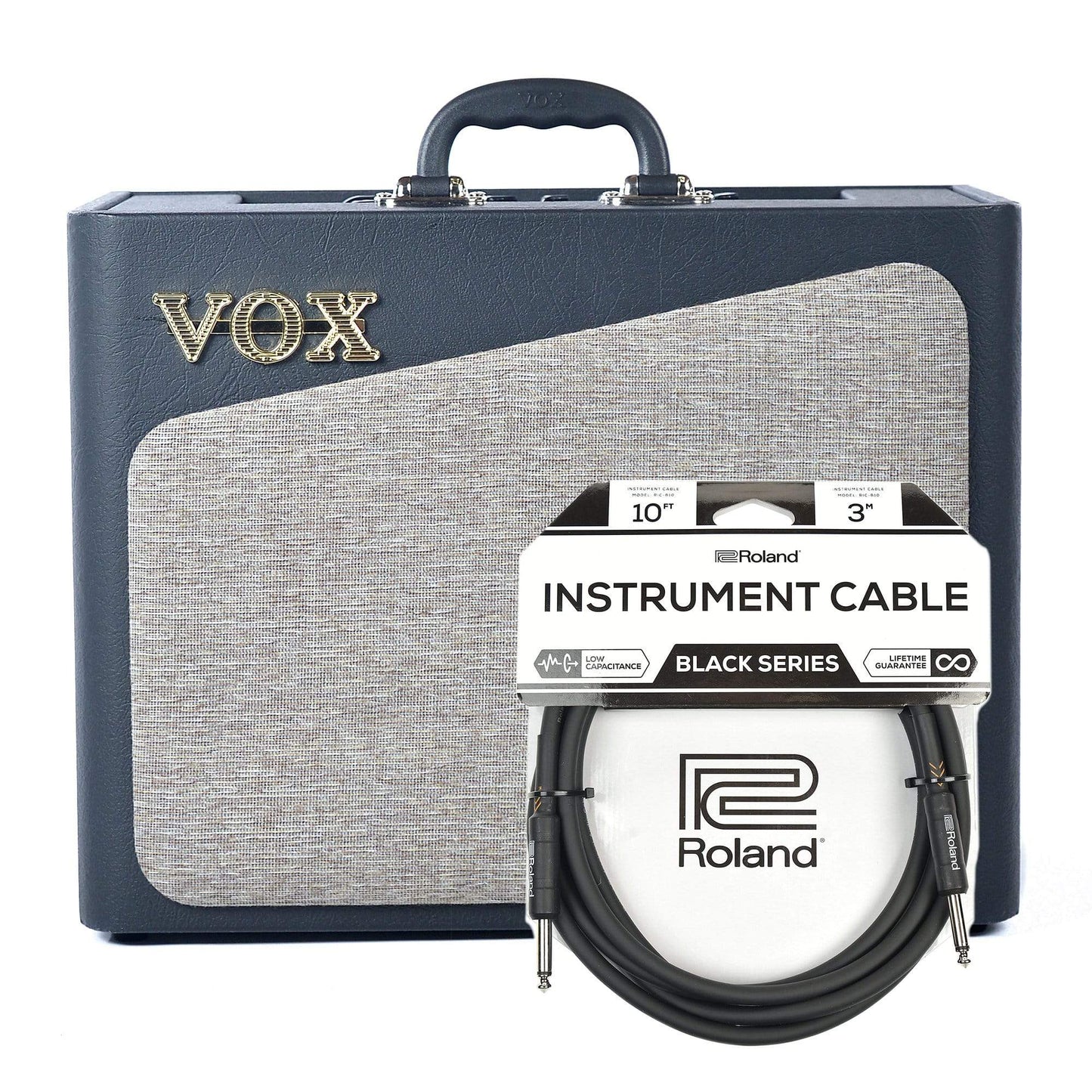 Vox AV15G 15W 1x8" Analog Modeling Combo Amp Cable Bundle Amps / Guitar Combos