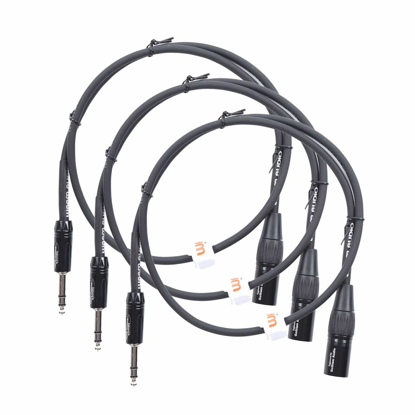 Warm Audio Pro Series XLR Male to TRS Male Cable 3' 3 Pack Bundle Accessories / Cables