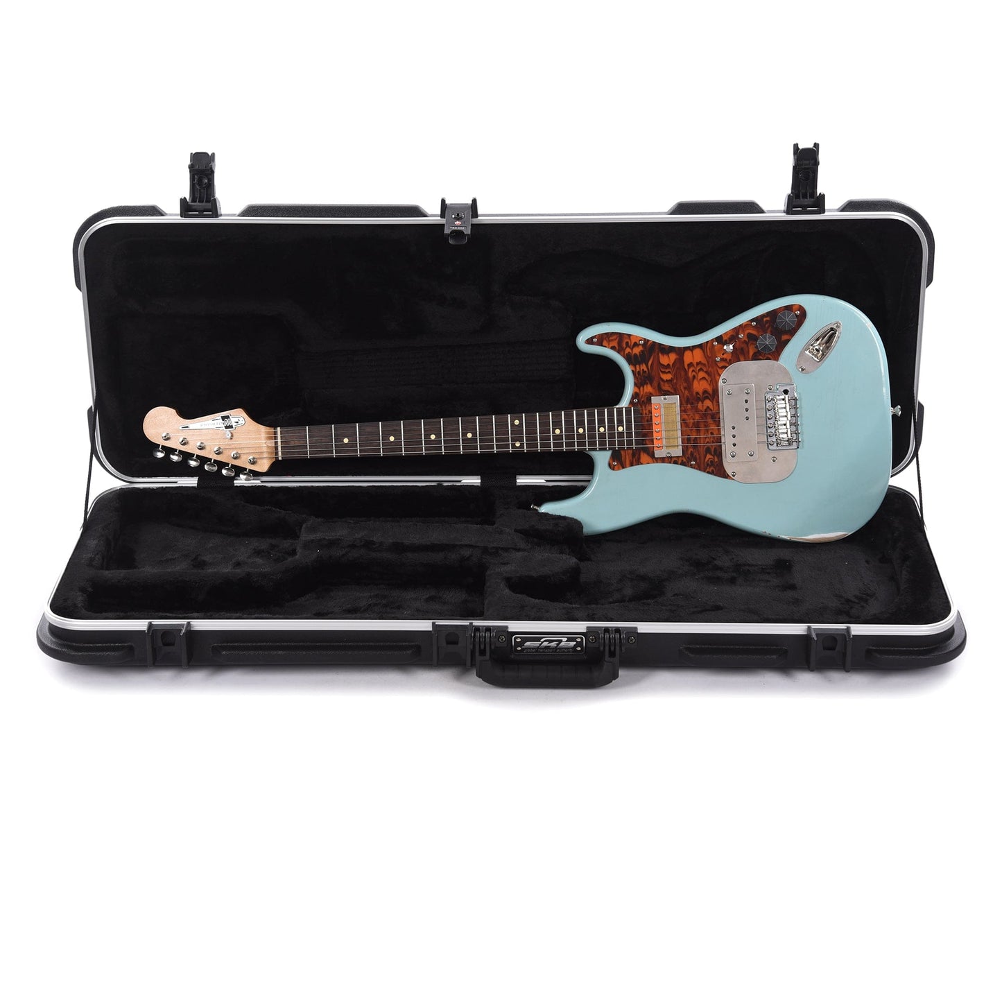 Waterslide S-Style Coodercaster Aged Daphne Blue Nitro Finish (Serial #10242022) Electric Guitars / Solid Body