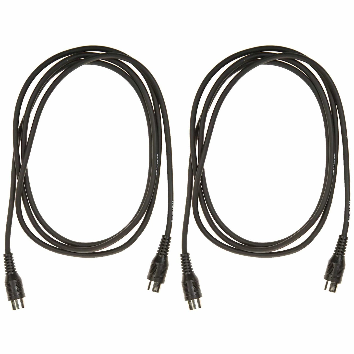 Whirlwind MIDI Cable 5-Pin 6' Black 2 Pack Bundle Accessories / Cables