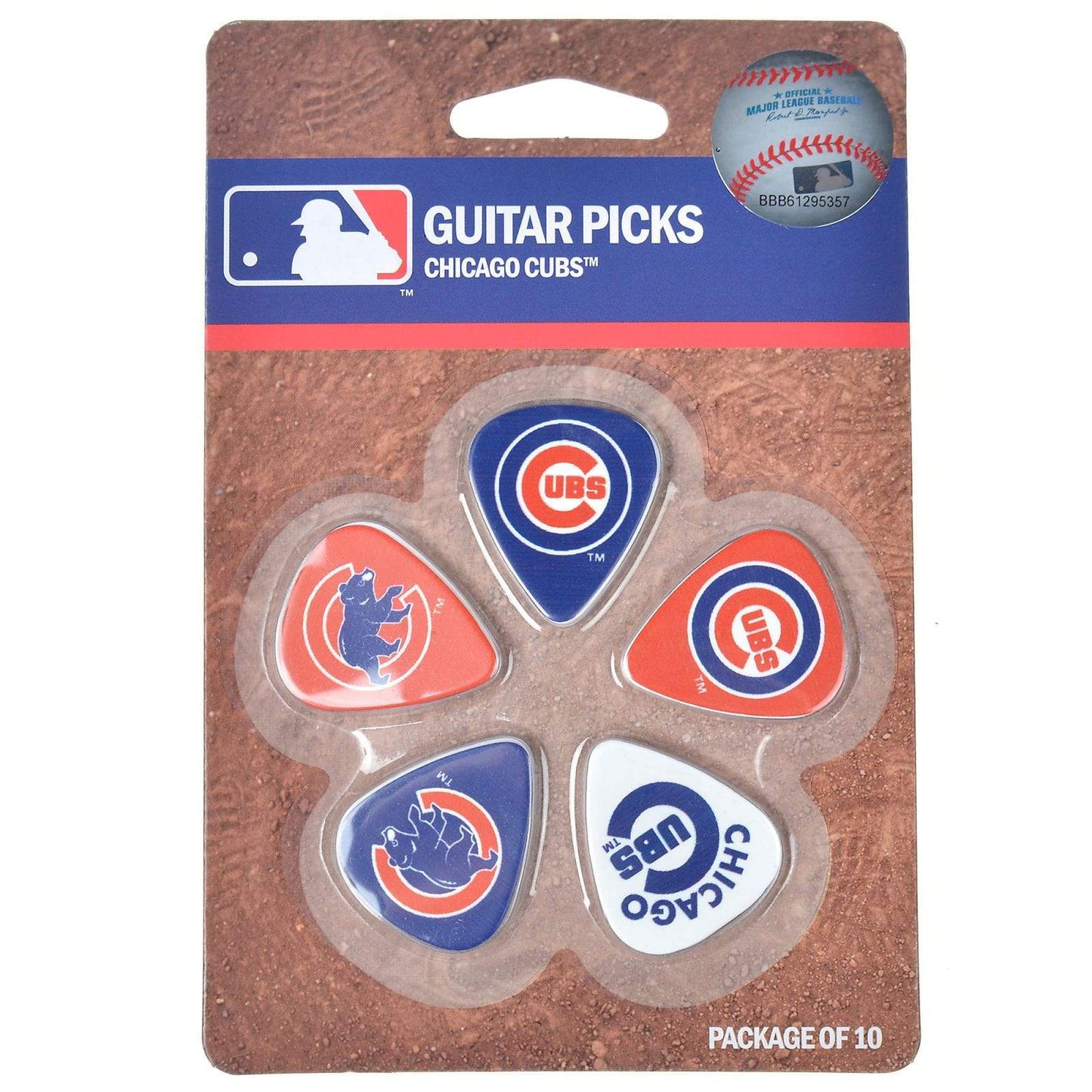 Woodrow Chicago Cubs Guitar Picks 10 Pack Accessories / Picks