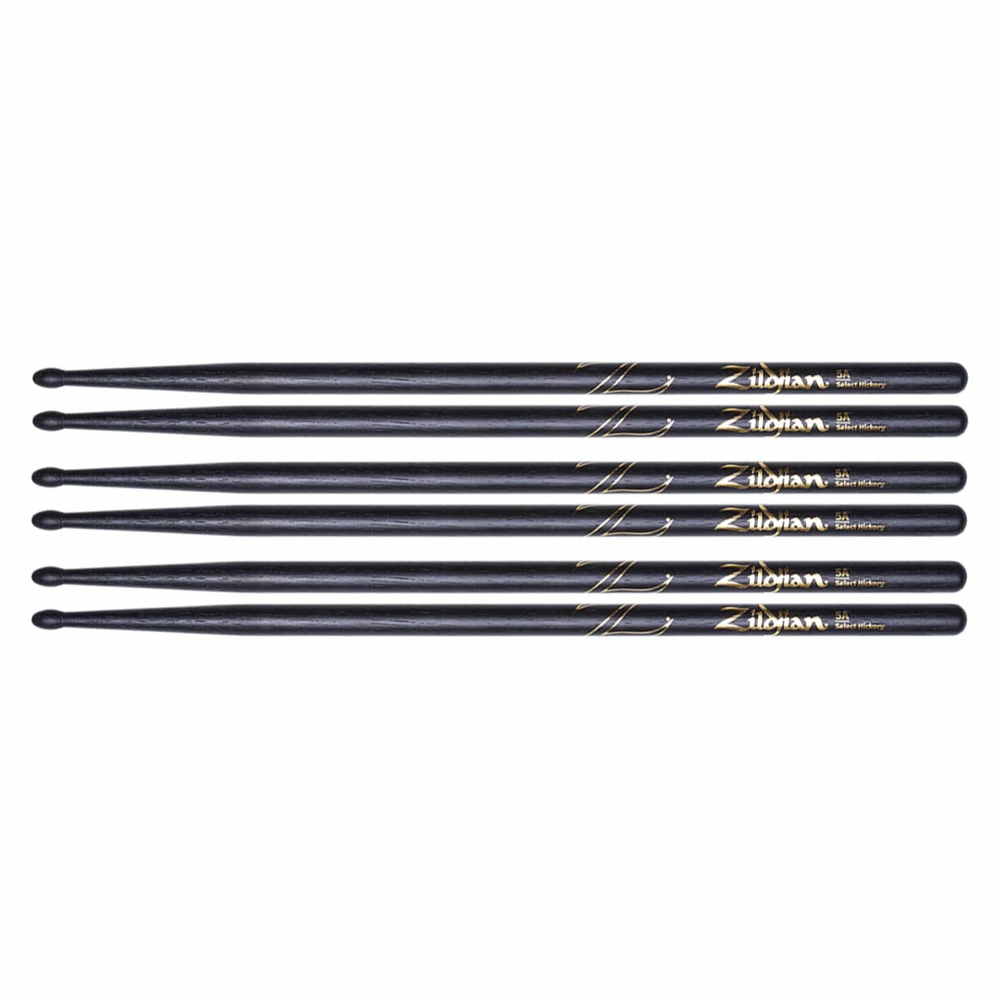 Zildjian 5A Black Wood Tip Drum Sticks (3 Pair Bundle) Drums and Percussion / Parts and Accessories / Drum Sticks and Mallets