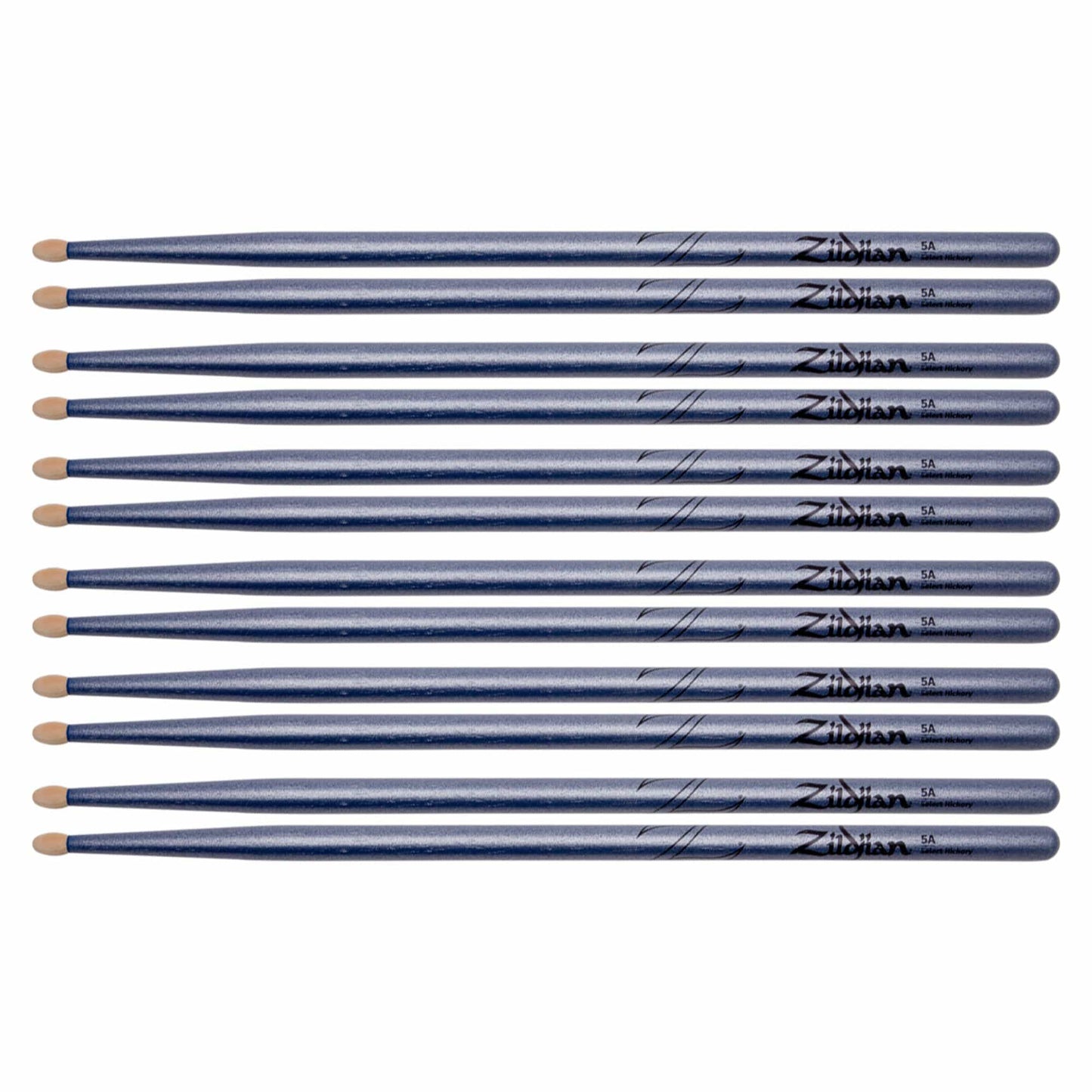 Zildjian 5A Chroma Blue Wood Tip Drum Sticks (6 Pair Bundle) Drums and Percussion / Parts and Accessories / Drum Sticks and Mallets