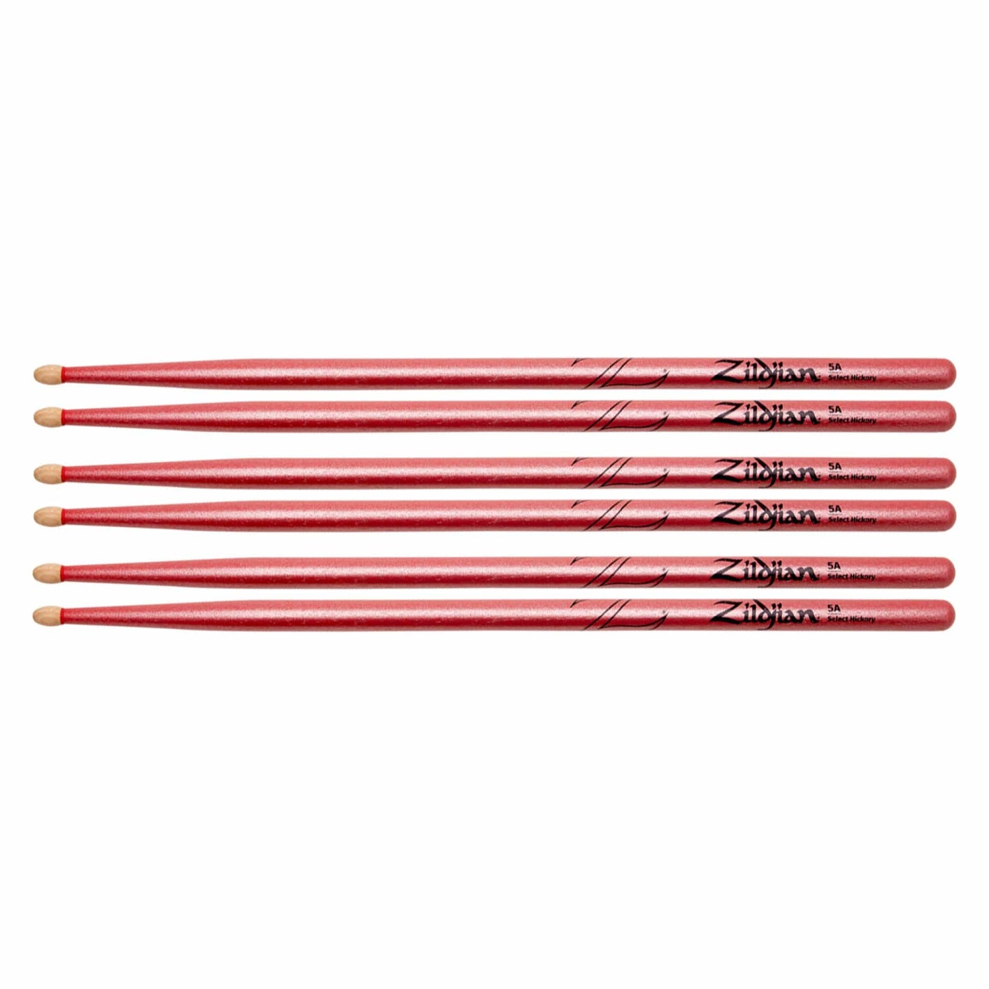 Zildjian 5A Chroma Pink Wood Tip Drum Sticks (3 Pair Bundle) Drums and Percussion / Parts and Accessories / Drum Sticks and Mallets