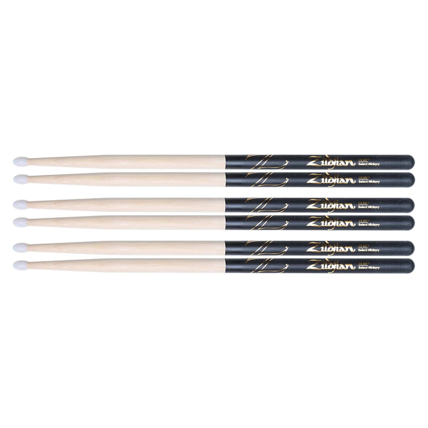 Zildjian 5B Nylon Tip Dip Drum Sticks (3 Pair Bundle) Drums and Percussion / Parts and Accessories / Drum Sticks and Mallets