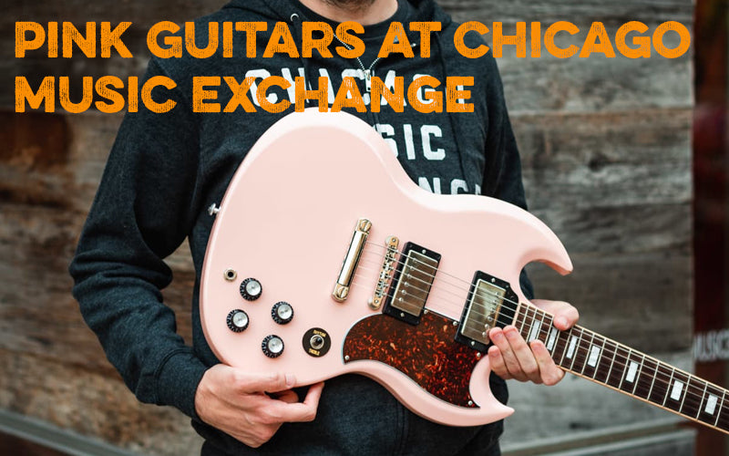 Pink Guitars at Chicago Music Exchange
