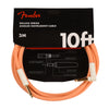 Fender Deluxe Instrument Cable Pacific Peach 10' Angle-Straight