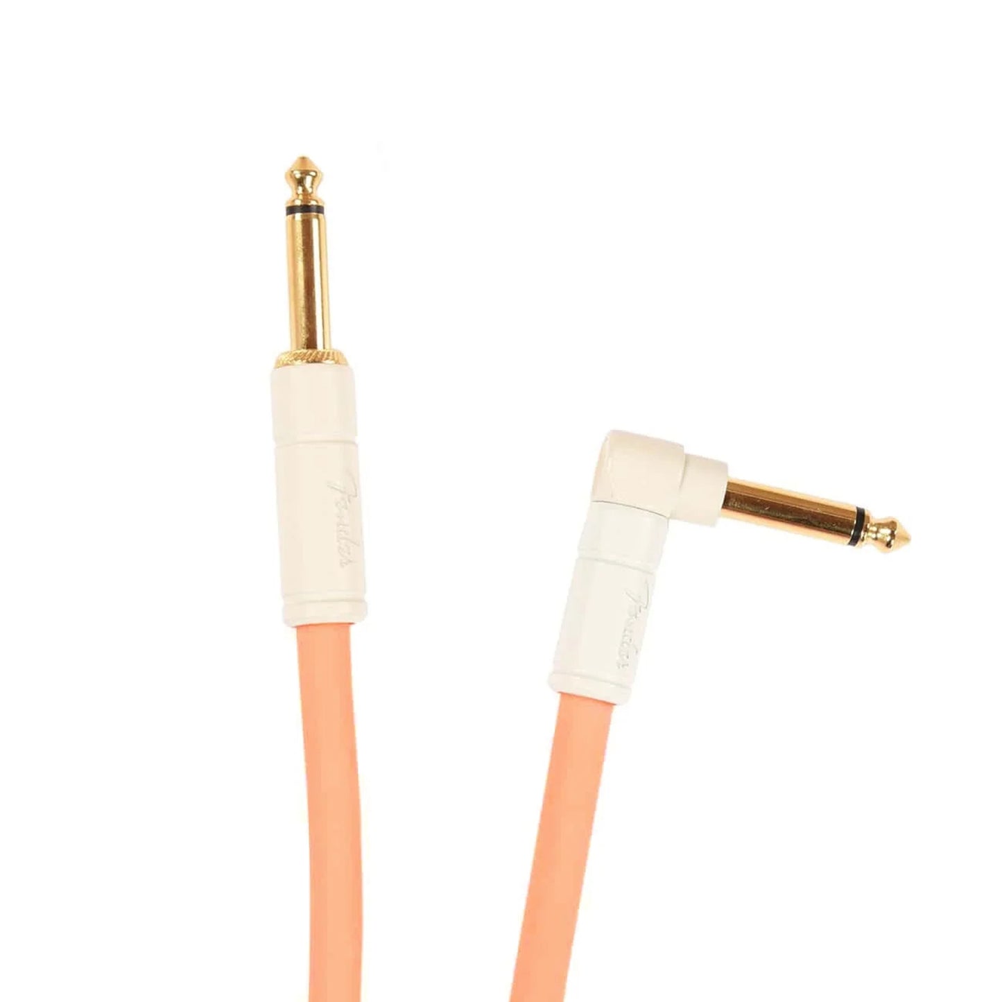 Fender Deluxe Instrument Cable Pacific Peach 18.6' Angle-Straight