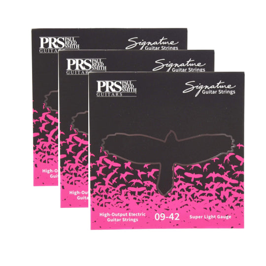 PRS Signature Electric Guitar Strings Ultra Light 9-42 3 Pack Bundle