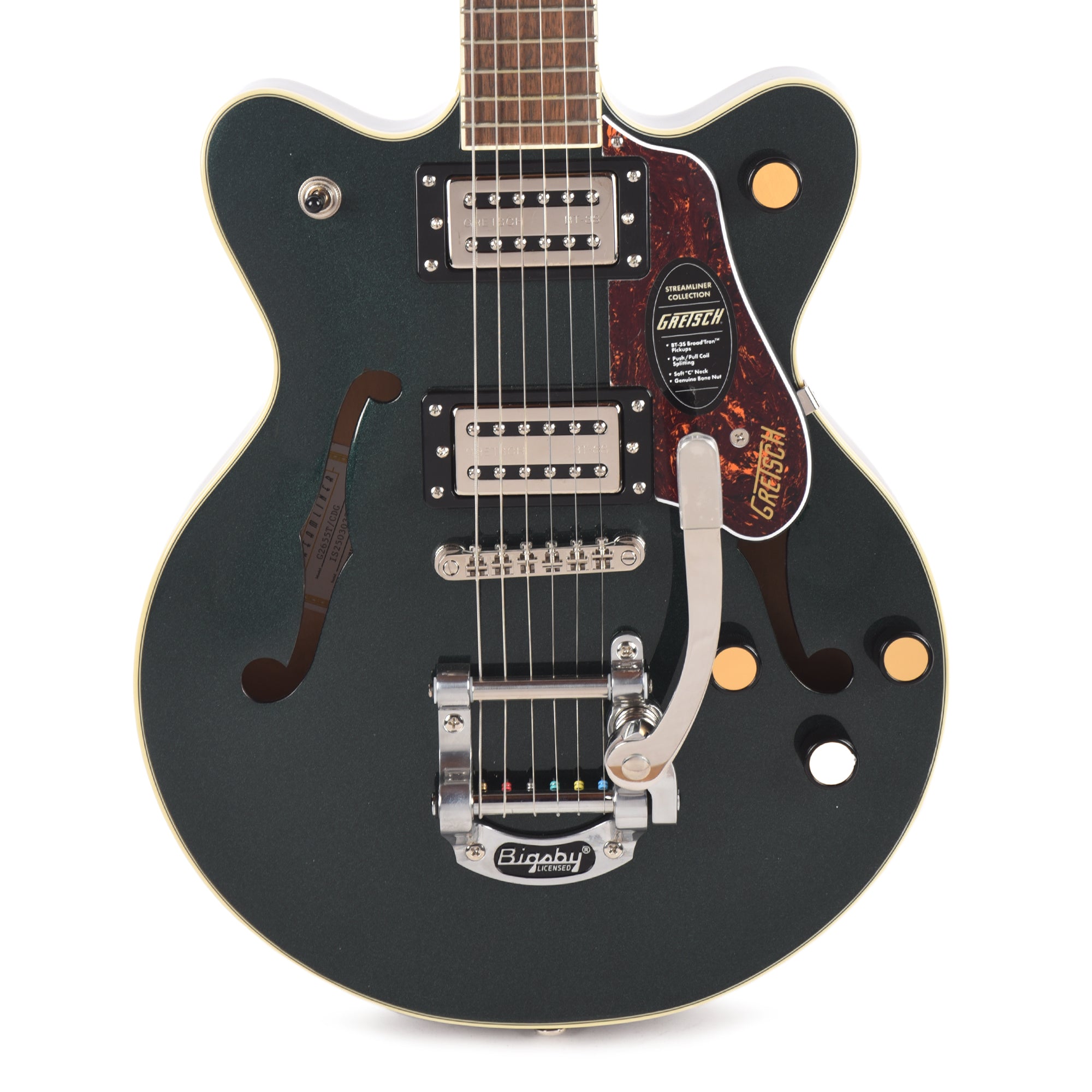 Gretsch Streamliner G2655T Center Block Jr. Double-Cut Cadillac Green w/Bigsby