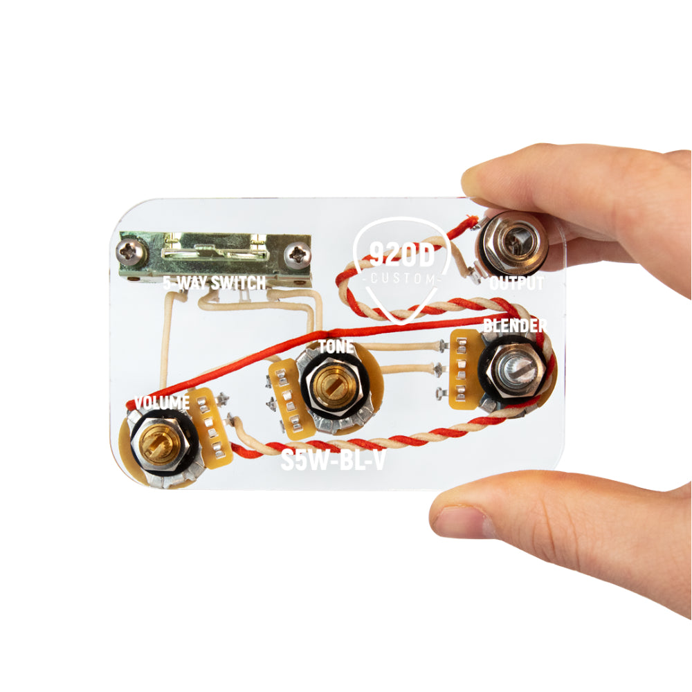 920D Custom S5W-BL-V Stratocaster 5-Way Wiring Harness Upgrade w/Blender Pot Parts / Pickguards