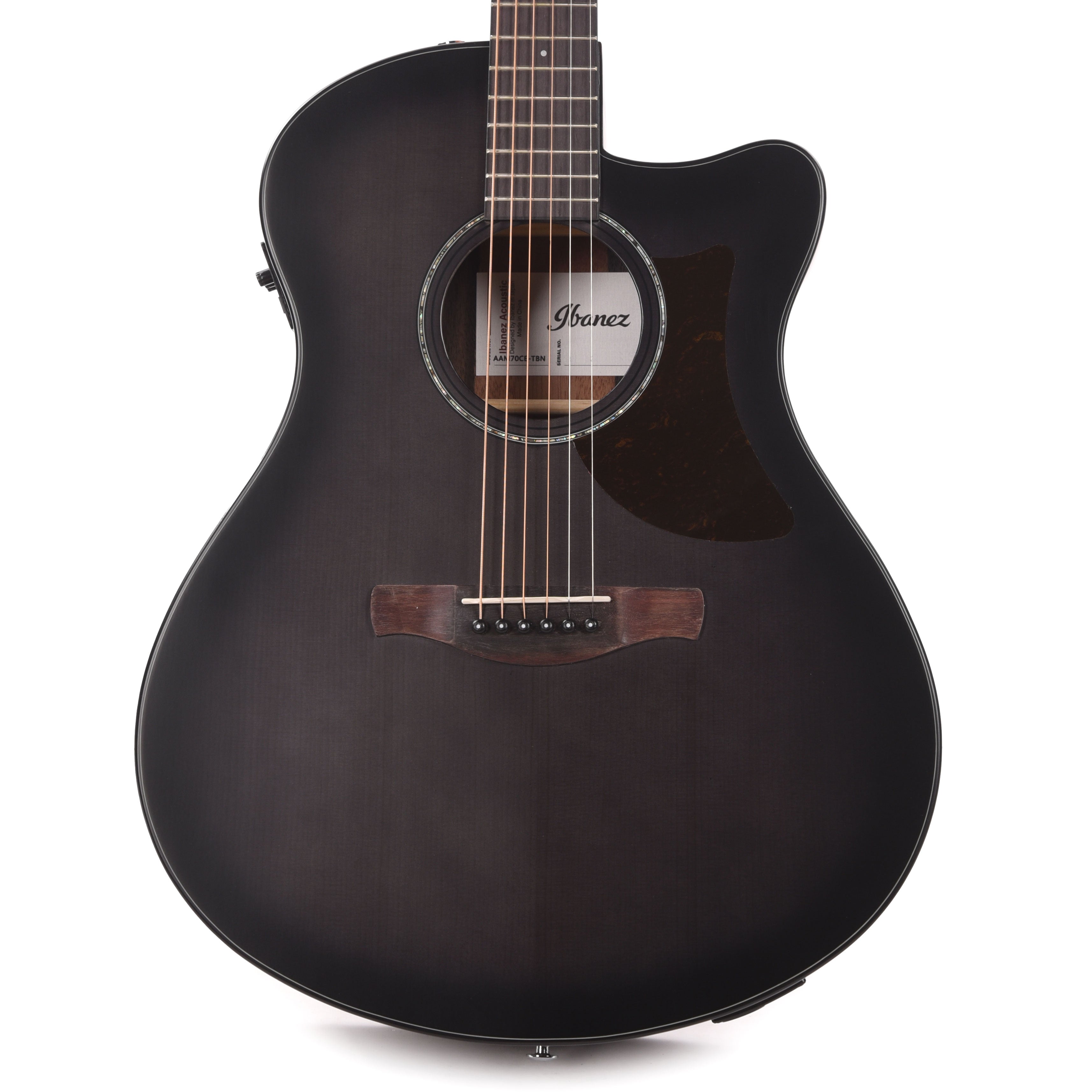 Ibanez AAM70CETBN Acoustic-Electric Guitar Transparent Charcoal Burst