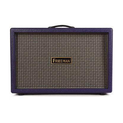 Friedman 2x12 Rear-Ported Closed-Back Cabinet Purple Elephant w/ Aged British Style Large Check Grille