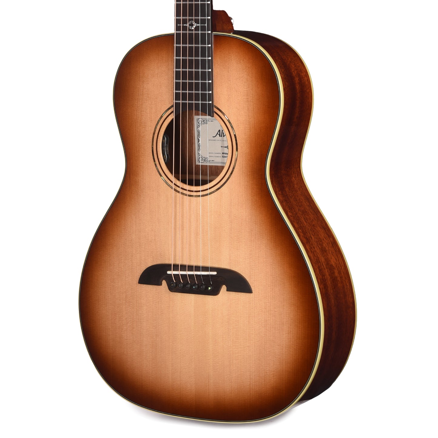 Alvarez MP60e Masterworks Parlor Solid AAA Sitka Spruce/Solid African Mahogany Natural