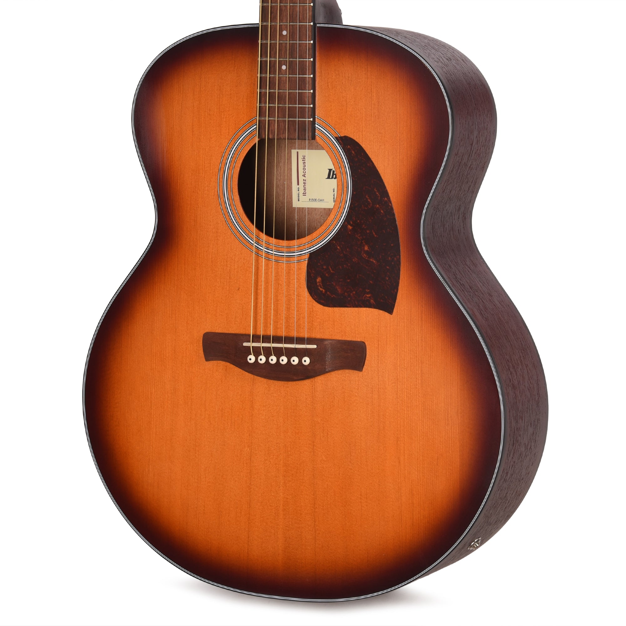 Ibanez PJ50EOAH Acoustic-Electric Guitar Jumbo Open Pore Vintage Amber Sunburst