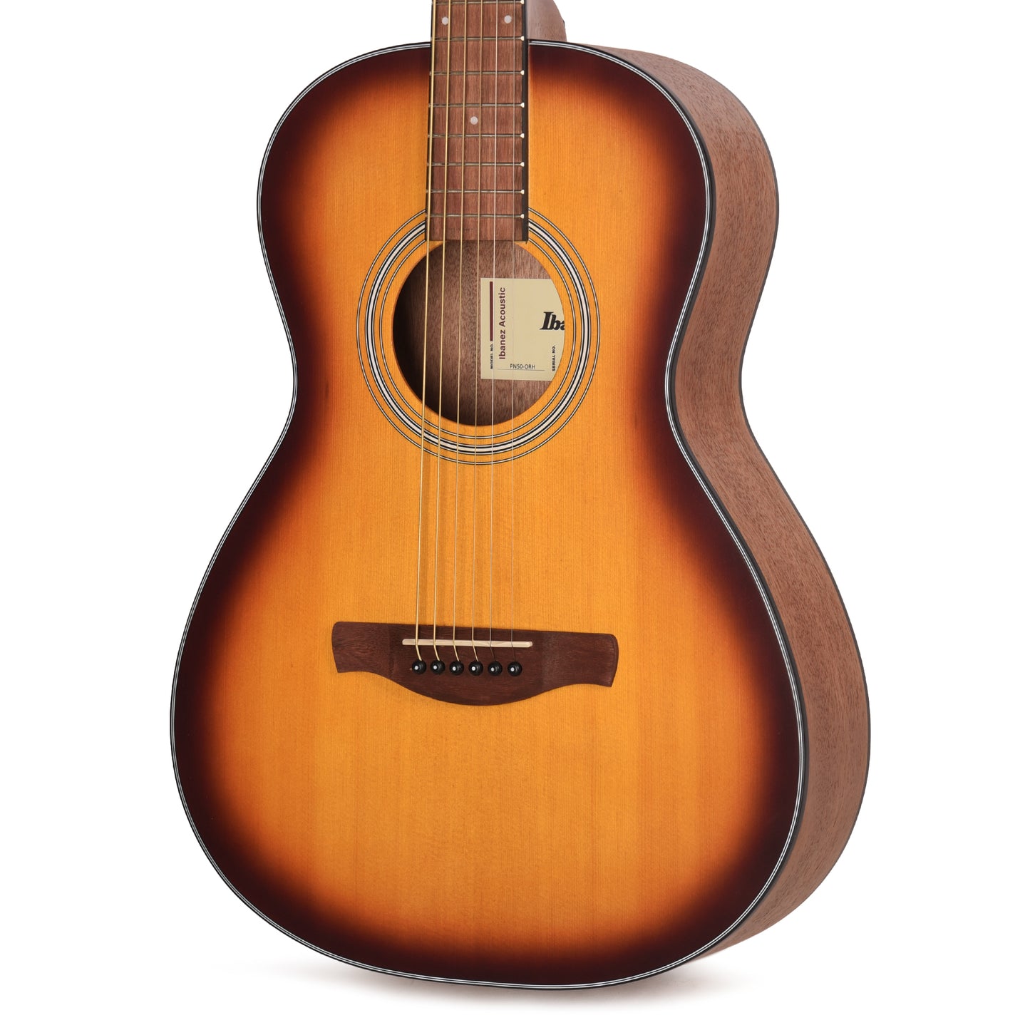 Ibanez PN50ORH Acoustic Guitar Parlor Open Pore Brown Sunburst