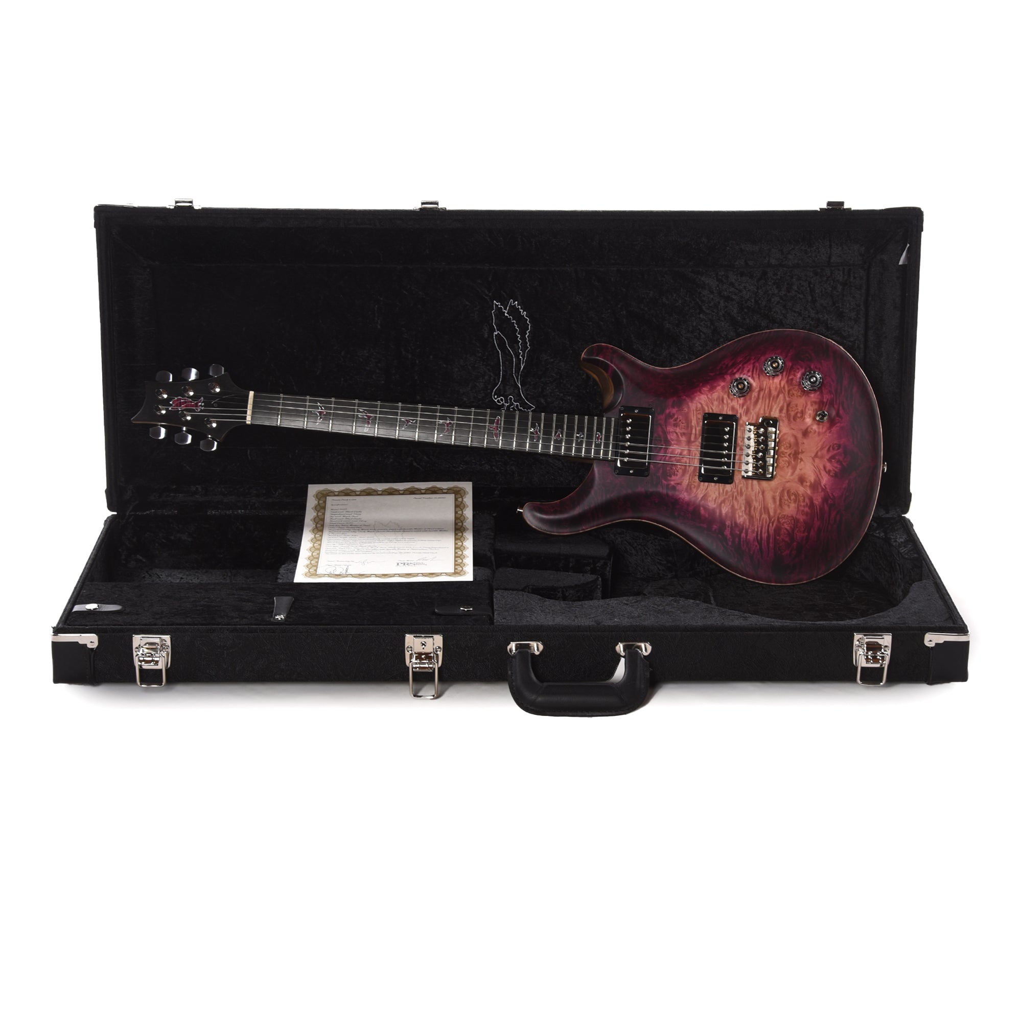 PRS Private Stock #11759 DGT Maple Burl/Black Limba Orchid Glow w/Black Limba Neck & Matching Orchid Glow Inlays