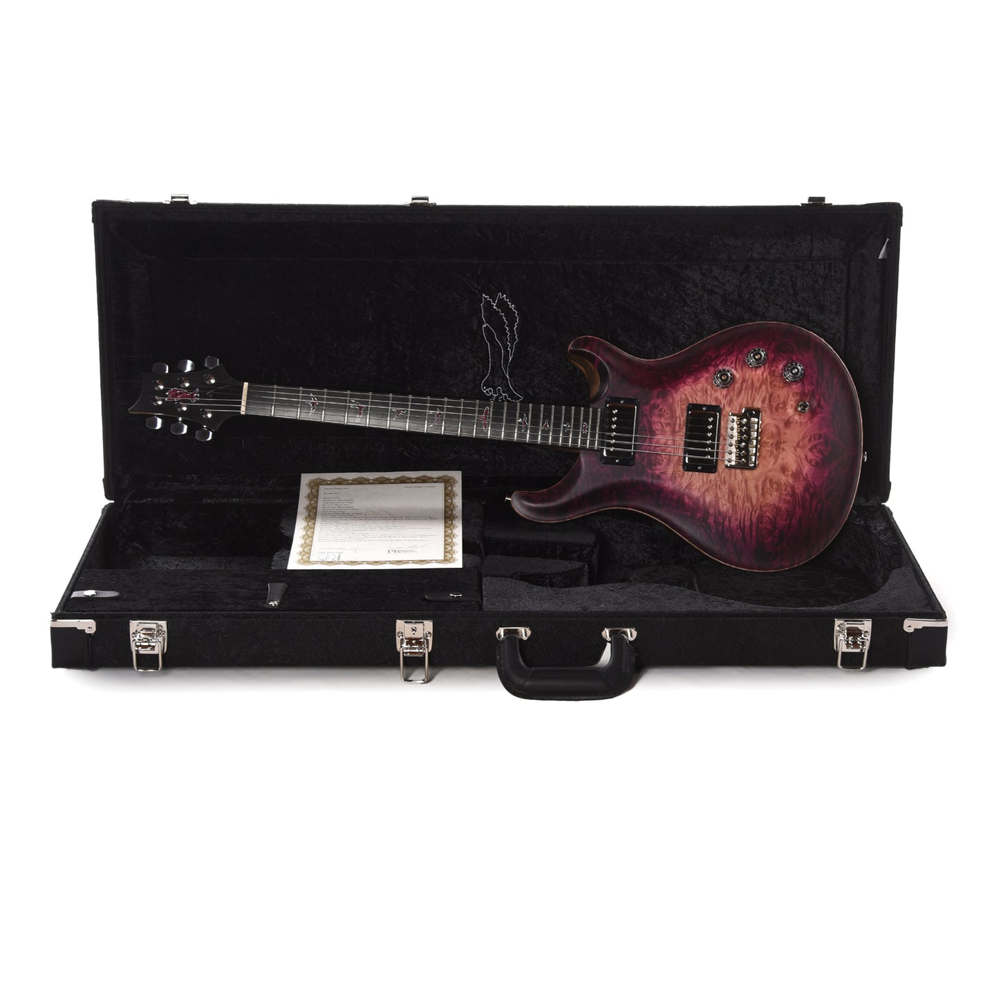 PRS Private Stock #11759 DGT Maple Burl/Black Limba Orchid Glow w/Black Limba Neck & Matching Orchid Glow Inlays