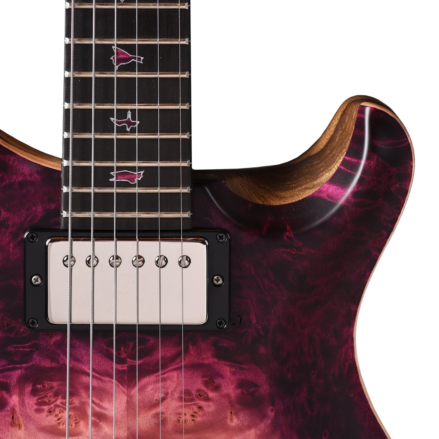 PRS Private Stock #11759 DGT Maple Burl/Black Limba Orchid Glow w/Black Limba Neck & Matching Orchid Glow Inlays