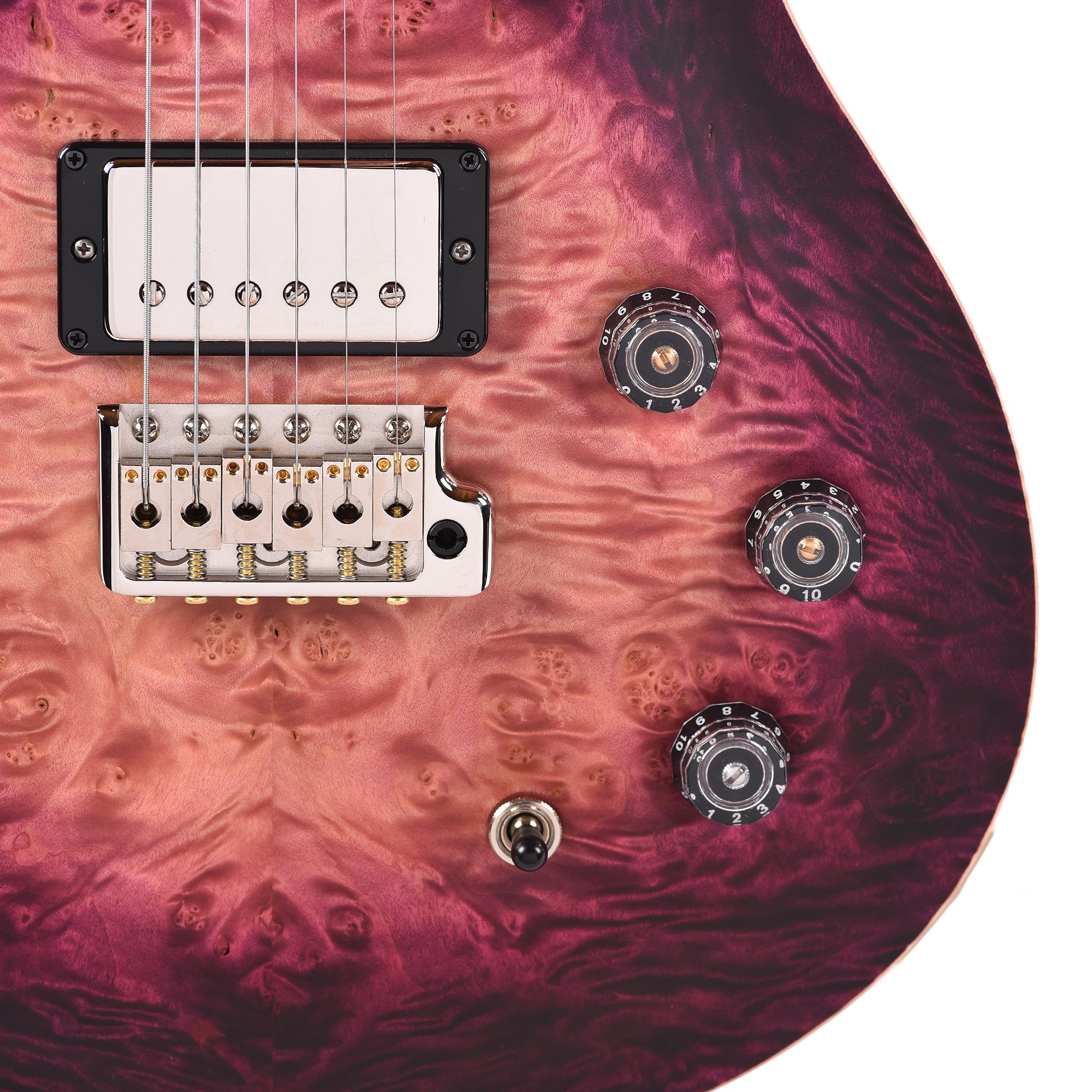 PRS Private Stock #11759 DGT Maple Burl/Black Limba Orchid Glow w/Black Limba Neck & Matching Orchid Glow Inlays