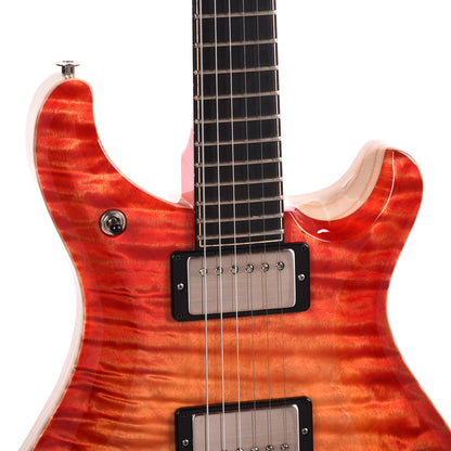 PRS Private Stock #11761 McCarty 594 Tremolo One-Piece Quilted Maple/Swamp Ash Blood Orange Glow w/Stained Neck/Fingerboard & Birds of a Feather Inlay