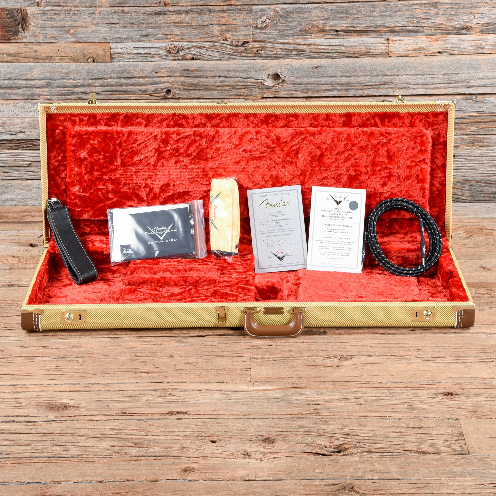 Fender Custom Shop Dennis Galuszka Masterbuilt 1950s Telecaster Closet Classic Butterscotch Blonde 2015