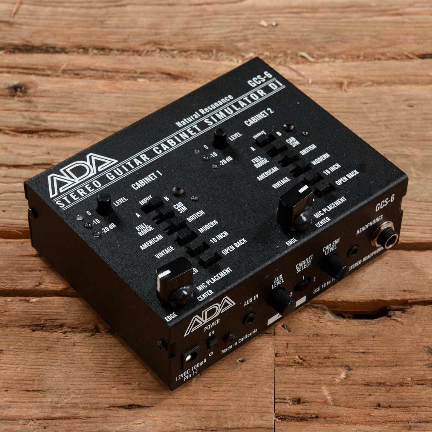A/DA GCS-6 Stereo Guitar Cabinet Simulator and DI Effects and Pedals / Amp Simulators