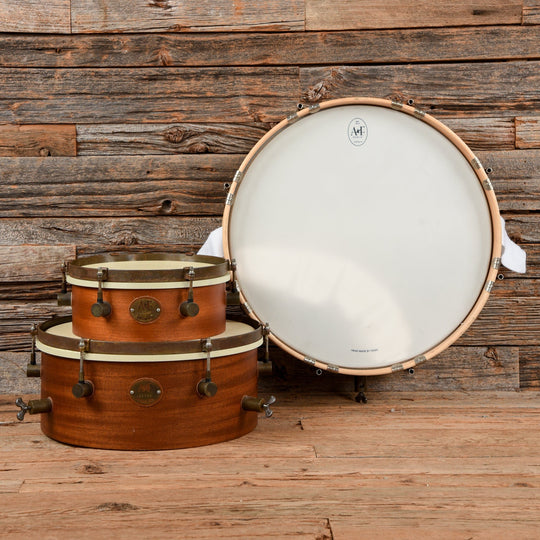 A&F Drum Co. Pancake Drum Kit 10/14/18 Concert Toms Mahogany USED Drums and Percussion / Acoustic Drums / Full Acoustic Kits