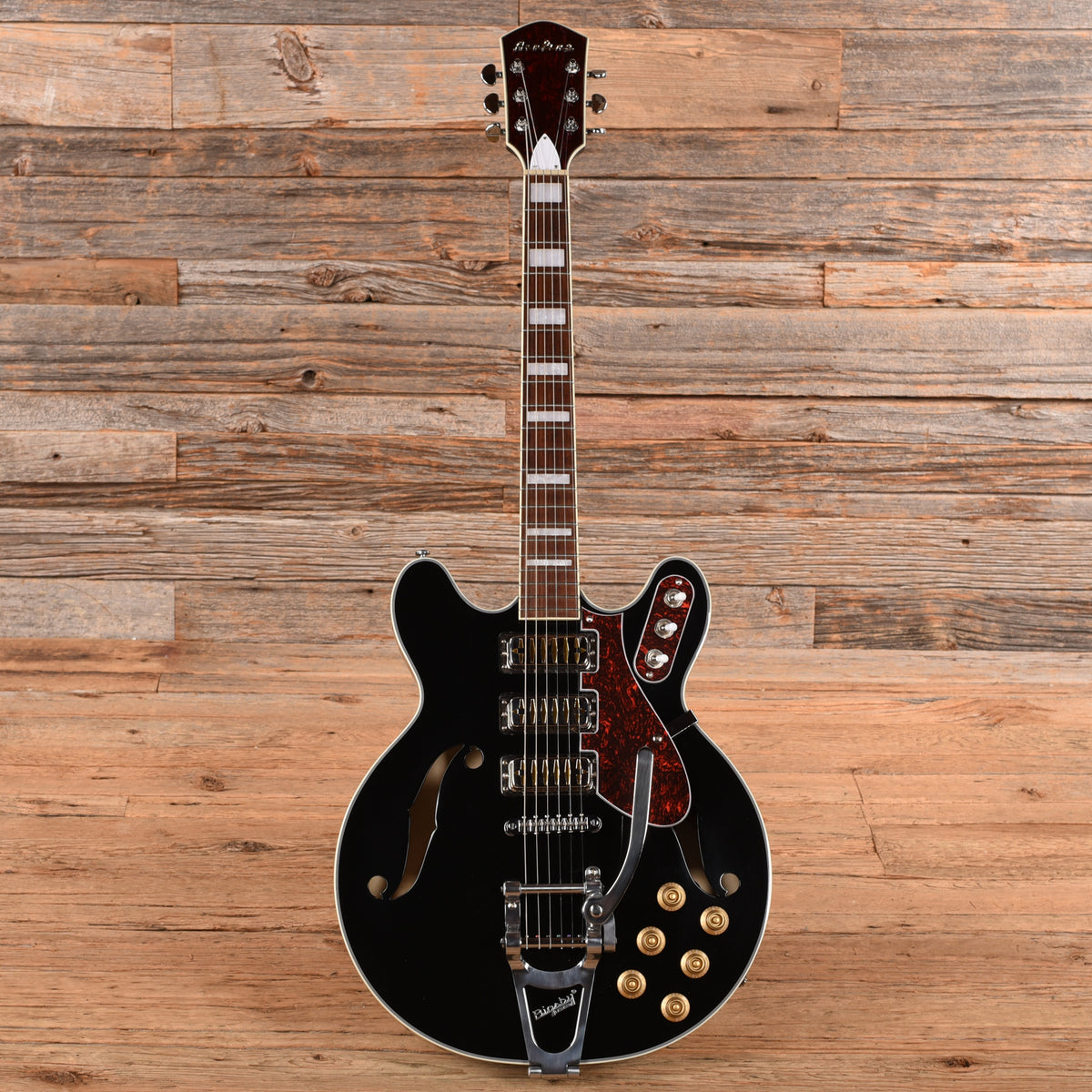 Airline H78 Semi-Hollow Black 2025 Electric Guitars