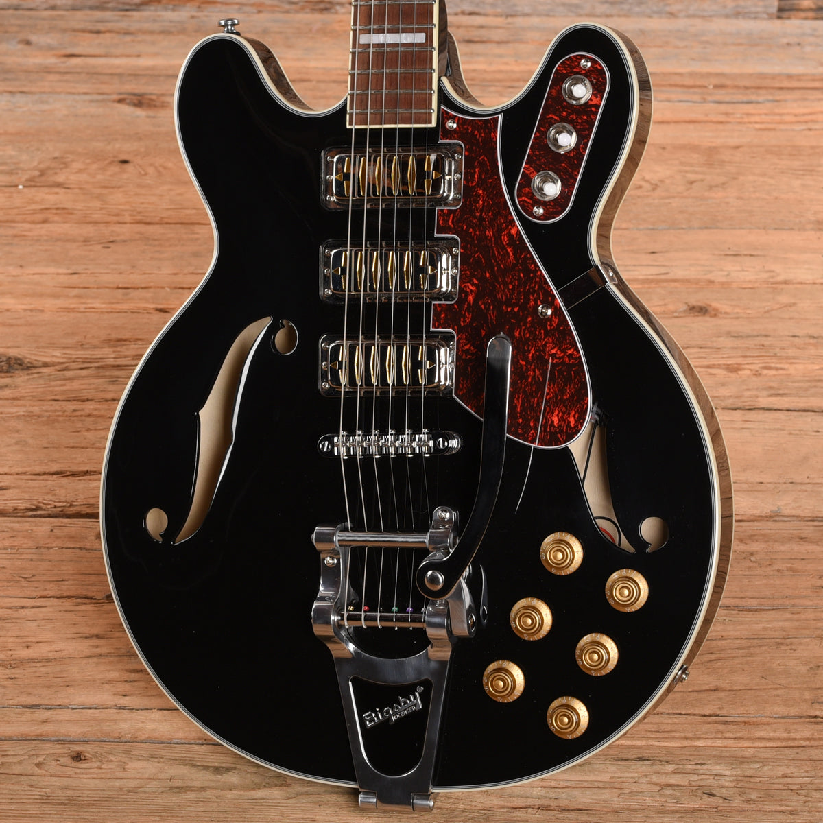 Airline H78 Semi-Hollow Black 2025 Electric Guitars