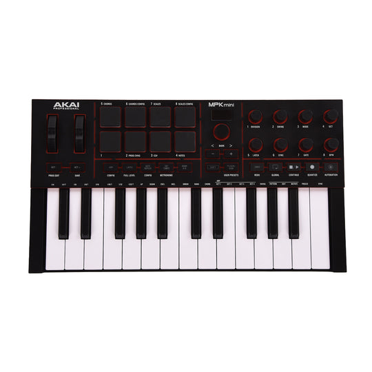 Akai MPK Mini IV Compact MIDI Keyboard & Pad Controller Black Effects and Pedals / Controllers, Volume and Expression